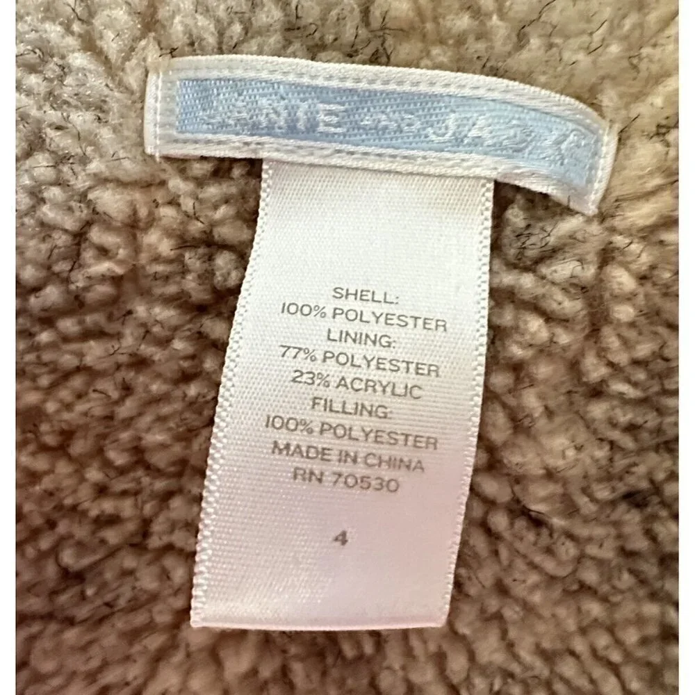 Janie and Jack Boys 4 Blue Reversible Sherpa Vest Polar Wonderland‎